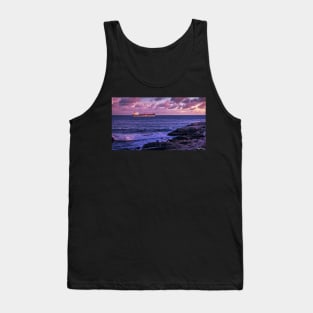 Freighter Ship at Sunset Tank Top